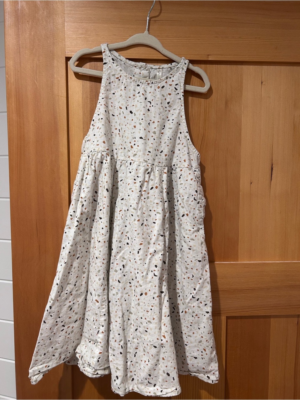 Rylee + Cru Cream Speckle Halter Swing Dress